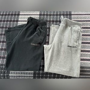 Hockey Sweatpants. Two Pairs of Mens loose fitting Bauer Hockey Sweatpants